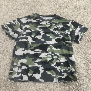 Little Bipsy Green Camouflage Short Sleeve Tee